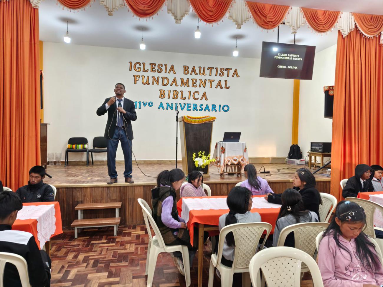 Guest pastor during the sermon.